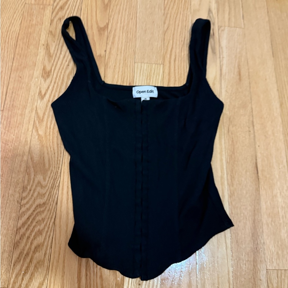 Open Edit Black Women's Top